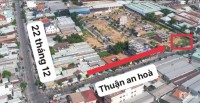 Bán lô đất mặt tiền đường Thuận An Hòa, 6 x 20 giá 6,3 tỷ.