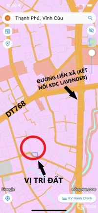 [ Đất giá ngộp ] Cần bán thửa đất 100m2 Sổ sẵn ngay sát khu Lavender Vĩnh Cửu