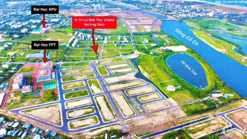 Bán Lô đất Biệt thự FPT Đà Nẵng. Diện tích  216m2. Giá chỉ 5 tỷ