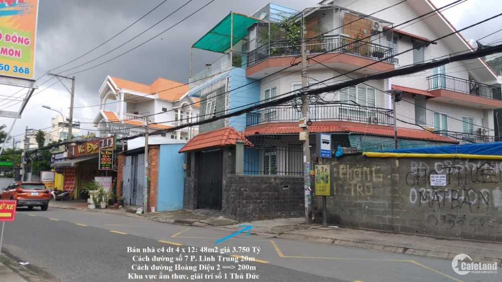 Bán nhà nhỏ sát mặt tiền đường số 7, P. Linh Trung 4x12- 3.97Tỷ