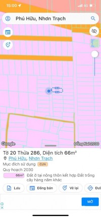 Cần bán lô đất nền 66m2 tại đường Dương Văn Thì xã Phú Hữu. Giá tốt nhất khu vực
