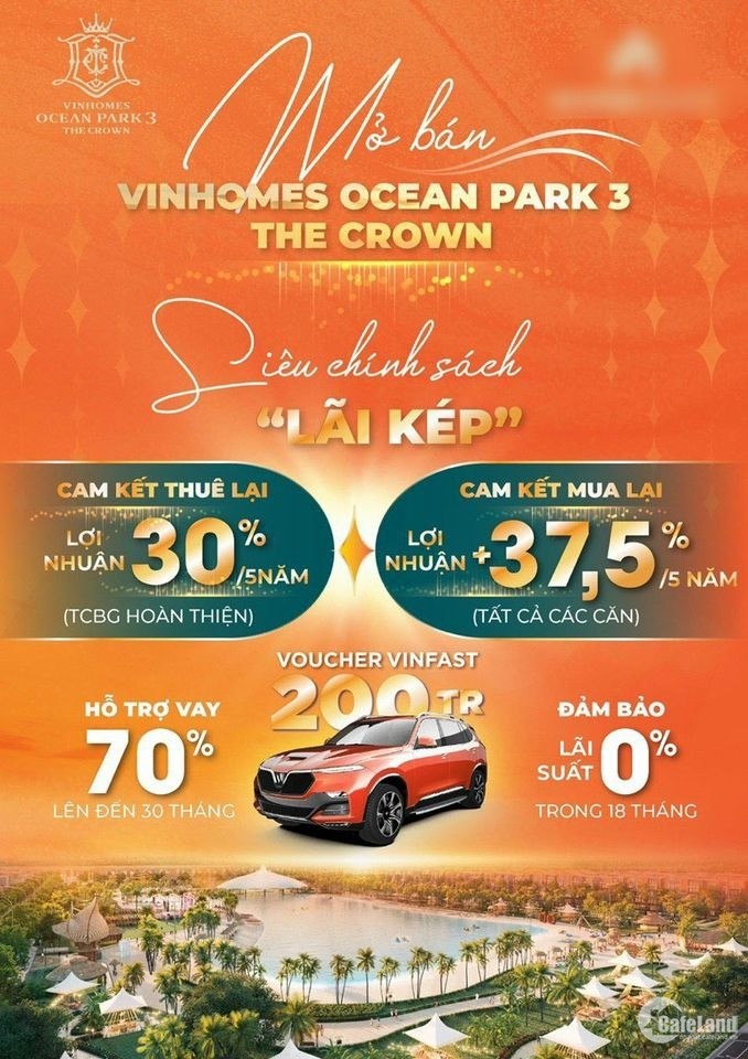 Vinhomes Ocean Park 3 nhận cơ hội mua lại 137,5% sau năm