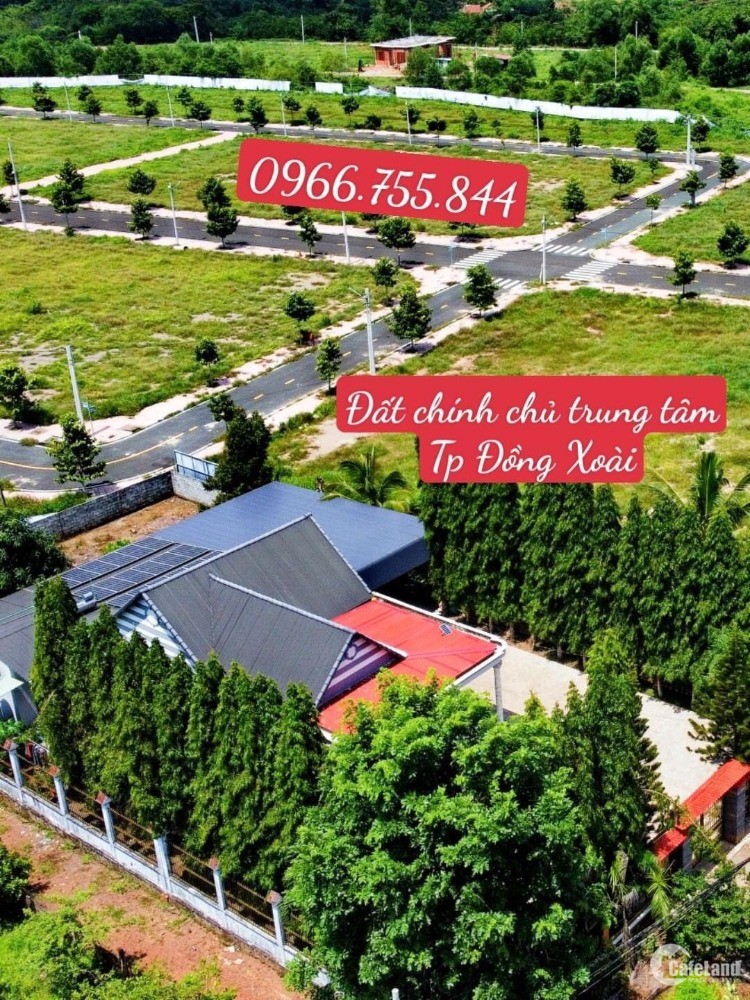 Bán nhanh 2 lô đất sổ riêng chính chủ trung tâm thành phố Đồng Xoài 12x25 300tc
