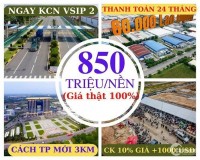 ĐẤT NỀN KHU CÔNG NGHIỆP VSIP2 GIÁ ĐẦU TƯ 539TR NỀN.