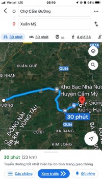 Mặt Tiền đường nhựa Liên Xã Xuân Mỹ - Bảo Bình cách 23km sân bay quốc tế long th