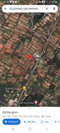 Bán đất nông nghiệp mặt tiền đường không tên huyện Phú Quý