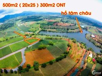 500m2 (20x25) đất nghỉ dưỡng Bảo Lộc , view hồ tảo hồng và đồi chè , sẵn thổ cư