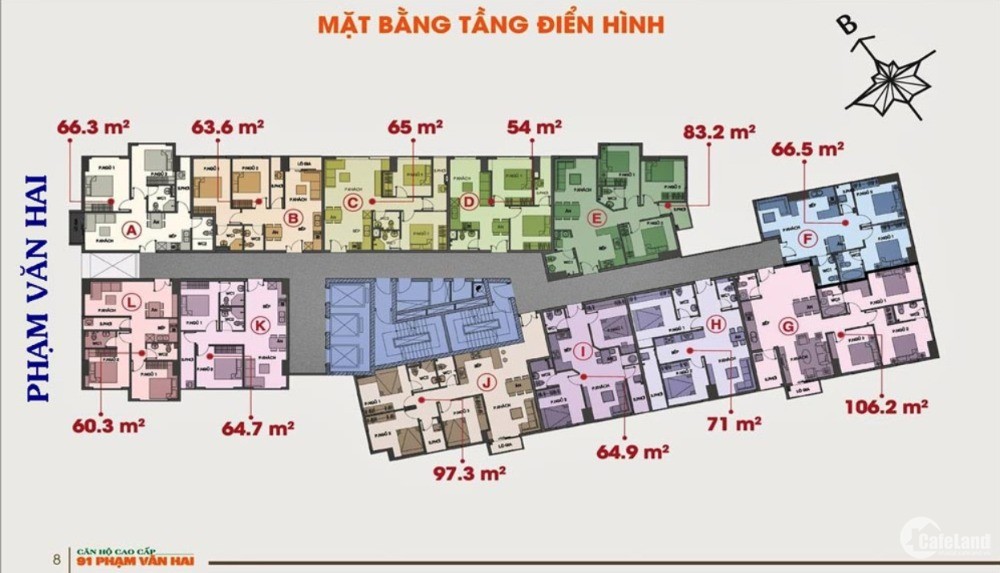 Bán Căn hộ tầng cao Central Plaza, đối diện Trạm Metro chợ Phạm Văn Hai