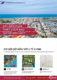 Cơ hội đầu tư cuối năm 2022 với lợi nhuận X2, X3 tại " ĐẤT BIỂN PHAN THIẾT"?