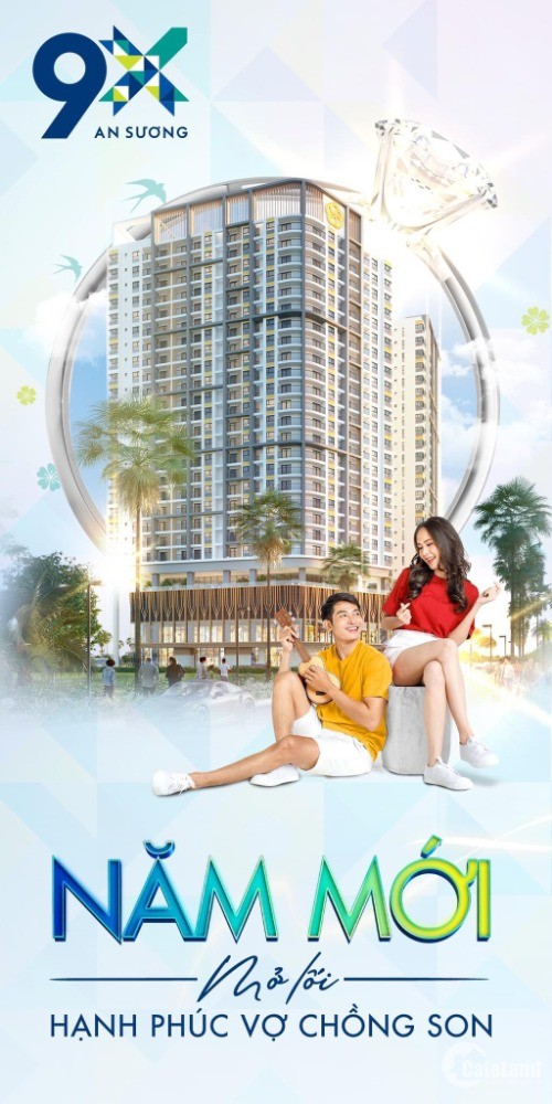 Suất ưu đãi đợt 1 căn hộ 9X An Sương căn 2PN/70m2 giá chỉ từ 1,780 tỷ trả góp.