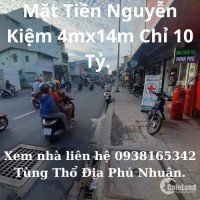 Bán Nhà mặt tiền Nguyễn Kiệm P4 Phú Nhuận 4m x 14m Chỉ 10 tỷ.