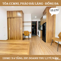 BÁN TÒA CCMNI PHÁO ĐÀI LÁNG – ĐỐNG ĐA, Dt 120M2, 25P full – D.THU 10% NĂM