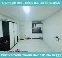 TRUNG TÂM ĐỐNG ĐA, CCMNI, 8 TẦNG – 18P, THANG MÁY, CHỈ 10.2 TỶ, DÒNG TIỀN 8%/NĂM