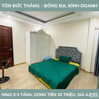 NHÀ TÔN ĐỨC THẮNG – ĐỐNG ĐA, 50M2 X 5 TẦNG, KINH DOANH TUYỆT VỜI, DÒNG TIỀN ỔN Đ