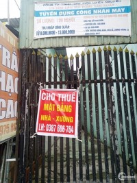 Cho thuê MB thích hợp làm kho xưởng trên mặt đường Nguyễn Thị Minh Khai, Dĩ An