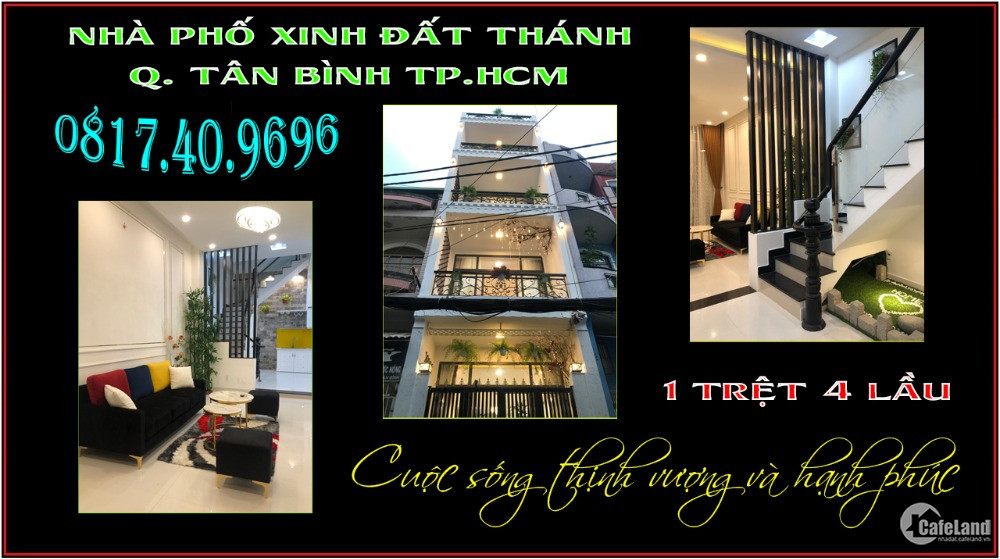 Bán rẻ nhà phố xinh 4 x 11m 1 trệt 4 lầu Đất Thánh Tân Bình TP. Hồ Chí Minh