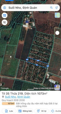 Bán đất nền sổ đỏ tại Suối Nho - Định Quán - Đồng Nai chỉ 771tr/1000m2