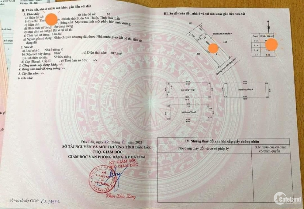 Đất (5×17).Hẻm Cù Chính Lan.1tỷ950.Khu Nhà nước. Trung tâm đăk lăk.