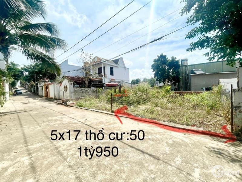 Đất (5×17).Hẻm Cù Chính Lan.1tỷ950.Khu Nhà nước. Trung tâm đăk lăk.