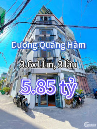 Nhà đẹp 3.6x11m Dương Quảng Hàm, Phường 6, Gò Vấp, 3 lầu, hẻm ô tô = 5.85  tỷ