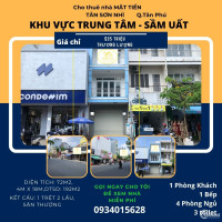 Cho thuê nhà Mặt Tiền Tân Sơn Nhì  72m2, 2LẦU,  35Triệu