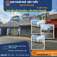 Cho thuê nhà mặt tiền Tân Kỳ Tân Quý 104m2, 2Lầu+ST, 25Triệu - Gần AEON