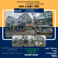 Cho thuê nhà 2 mặt tiền NB Hòa Bình 64m2, 2Lầu +ST, 25Triệu