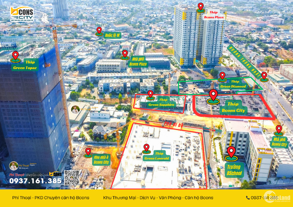 Hot! CĐT cam kết thuê lại 14tr/tháng với căn hộ 2Pn tháp Bcons City trong 24th (Tin Hết Hạn)