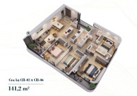 Bán căn hộ chung cư cao cấp N01T6 Ngoại Giao Đoàn – 142m2 ( 4PN) – căn góc.