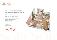 Bán căn hộ 2PN2VS 55m2 tòa G1 – The Sola Park mặt trong giá cực tốt