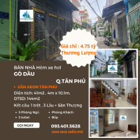 HIẾM - Bán nhà HXH Gò Dầu 41m2, 2Lầu, 4.75Tỷ, gần AEON