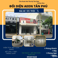 Cho thuê nhà Mặt Tiền Ngay AEON Tân Phú 160m2, 35 triệu, Ngang 8M