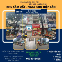 CỰC SỐC-Cho thuê nhà Mặt Tiền CHỢ Hiệp Tân 60m2, 3Lầu+ST, 25Triệu