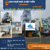 CHÍNH CHỦ Cho thuê nhà 2 mặt tiền Tân Hương 90m2, 4Lầu+ST - NGAY CHỢ