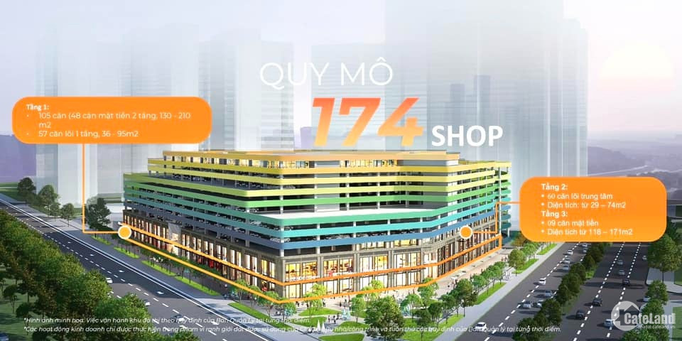 Bán Shophose TMDV Vinhomes giá chỉ 56 tr/ m2 sổ hồng