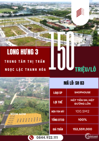 150 triệu/lô thị trấn Ngọc Lặc Thanh Hóa full thổ cư 100m2.