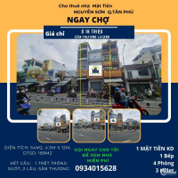 CHÍNH CHỦ- Cho thuê nhà  Mặt Tiền Nguyễn Sơn 54m2, 2 Lầu+ST, 18Triệu