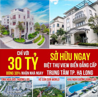 10 TỶ(30%) SỞ HỮU DINH THỰ 5 SAO BIỆT LẬP ĐỒI VIEW PANORAMA TOÀN VỊNH HẠ LONG