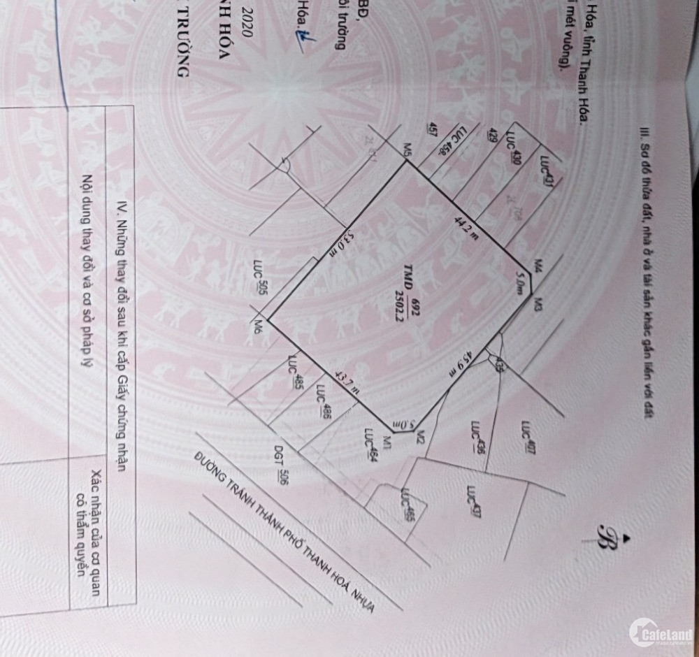 Ban 2500m2 đất DVTM bên cạnh Aeon Mall Thanh hóa