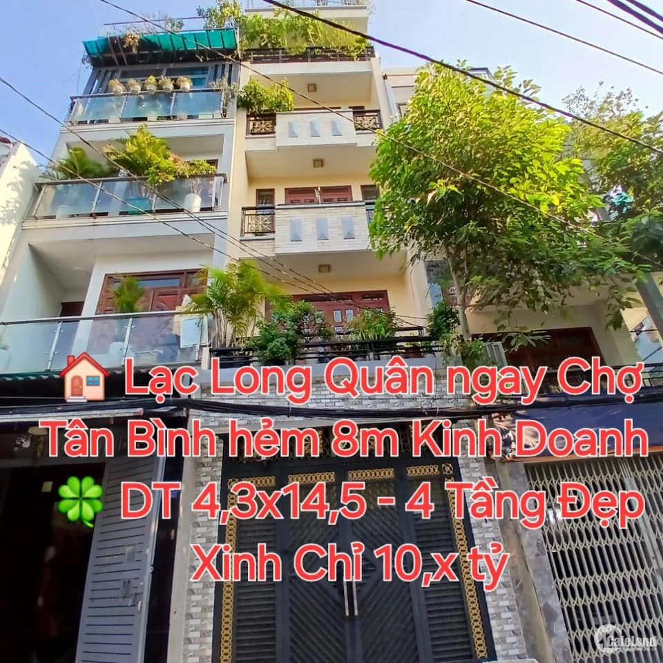 Hẻm 8m Lạc LOng QUân  P8 Tân Bình đi bộ ra Chợ KD đa nghành