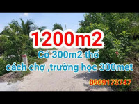 1200m2 đất làm nhà vườn có thổ giá rẻ, cách chợ trường học 300met