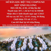 MỞ BÁN KHU BIỆT THỰ COMPOUND MẶT VỊNH HẠ LONG. Bộ sưu tập với hạn 48 căn