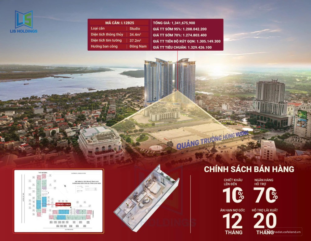 Căn STUDIO cuối cùng tại VIC Grand Square Việt Trì