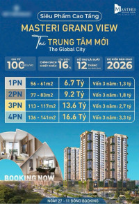 NẮM BẮT CƠ HỘI VÀNG - MỞ BÁN 2 TÒA THÁP ĐÔI 600 CĂN HỘ MASTEISE HOMES