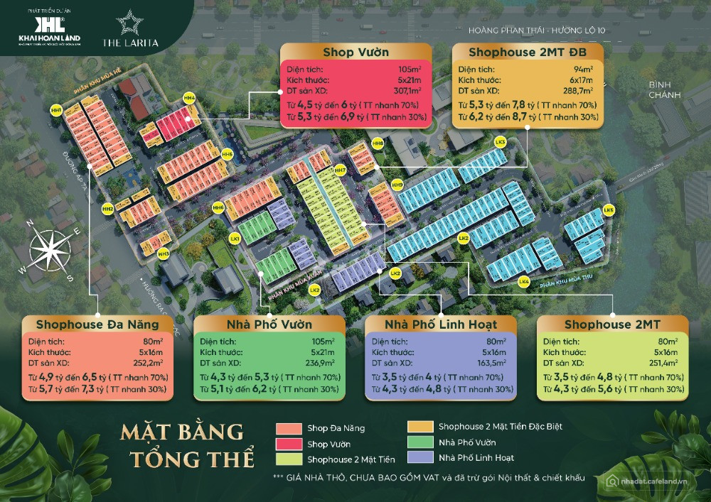 Bán nhà phố dự án The Larita Bến Lức Long An giáp ranh Bình Chánh shr