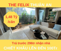 Bán căn hộ the felix thuận an,1 tỷ 480, trả trước 296tr, còn lại bank cho vay