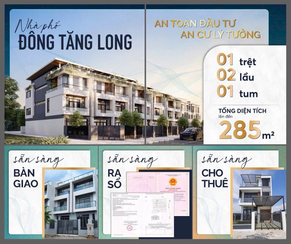  Nhà phố Đông Tăng Long, đầu tư an toàn,an cư lý tưởng chỉ 68tr/m2