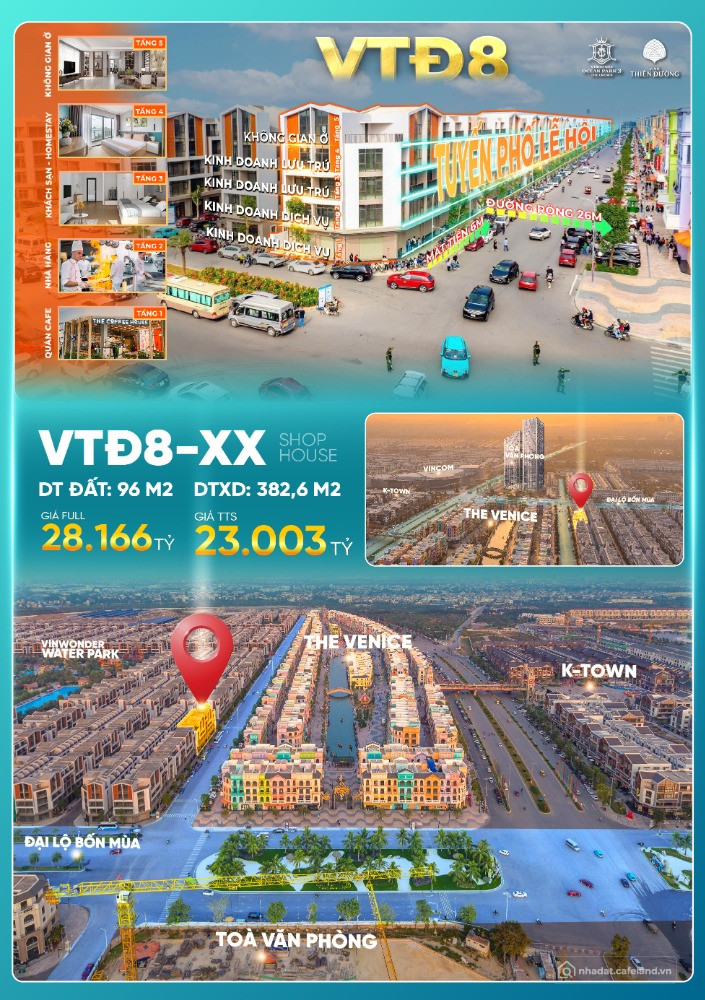  Shophouse VTĐ8 đối diện Grand World cực VIP - Siêu phẩm độc quyền duy nhất