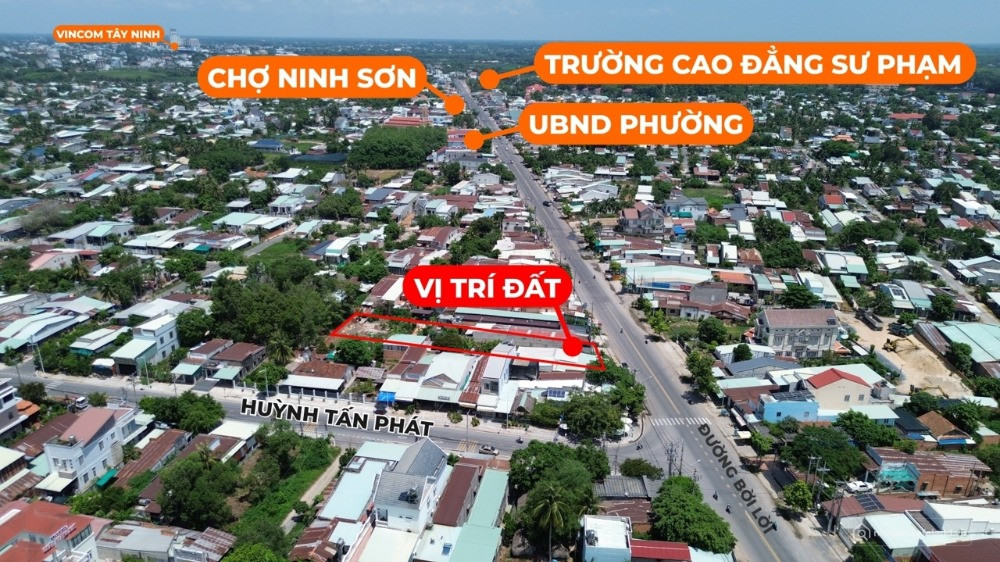 Đất mặt tiền đường Bời Lời, phường Ninh Sơn, thành phố Tây Ninh gần chợ, ủy ban