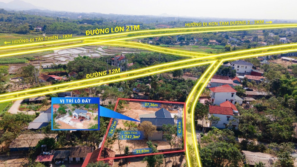 Bán lô 1747 3 m2 đất nghỉ dưỡng kèm biệt thự nhà vườn thổ cư 400m2 tại tam đảo